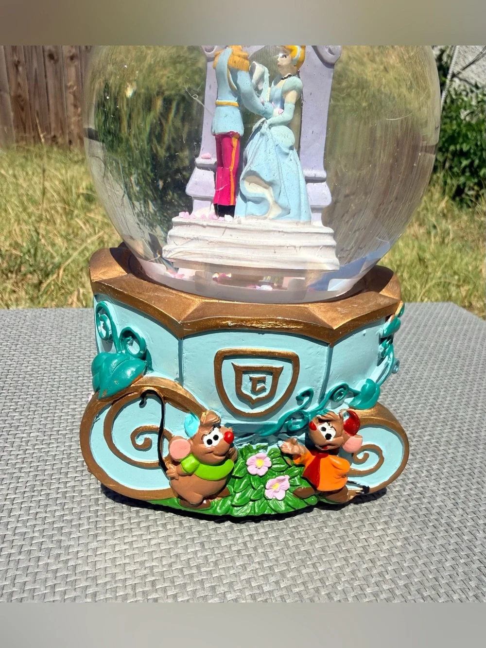 Blue Princess Couple Music Snow Globe for Kids